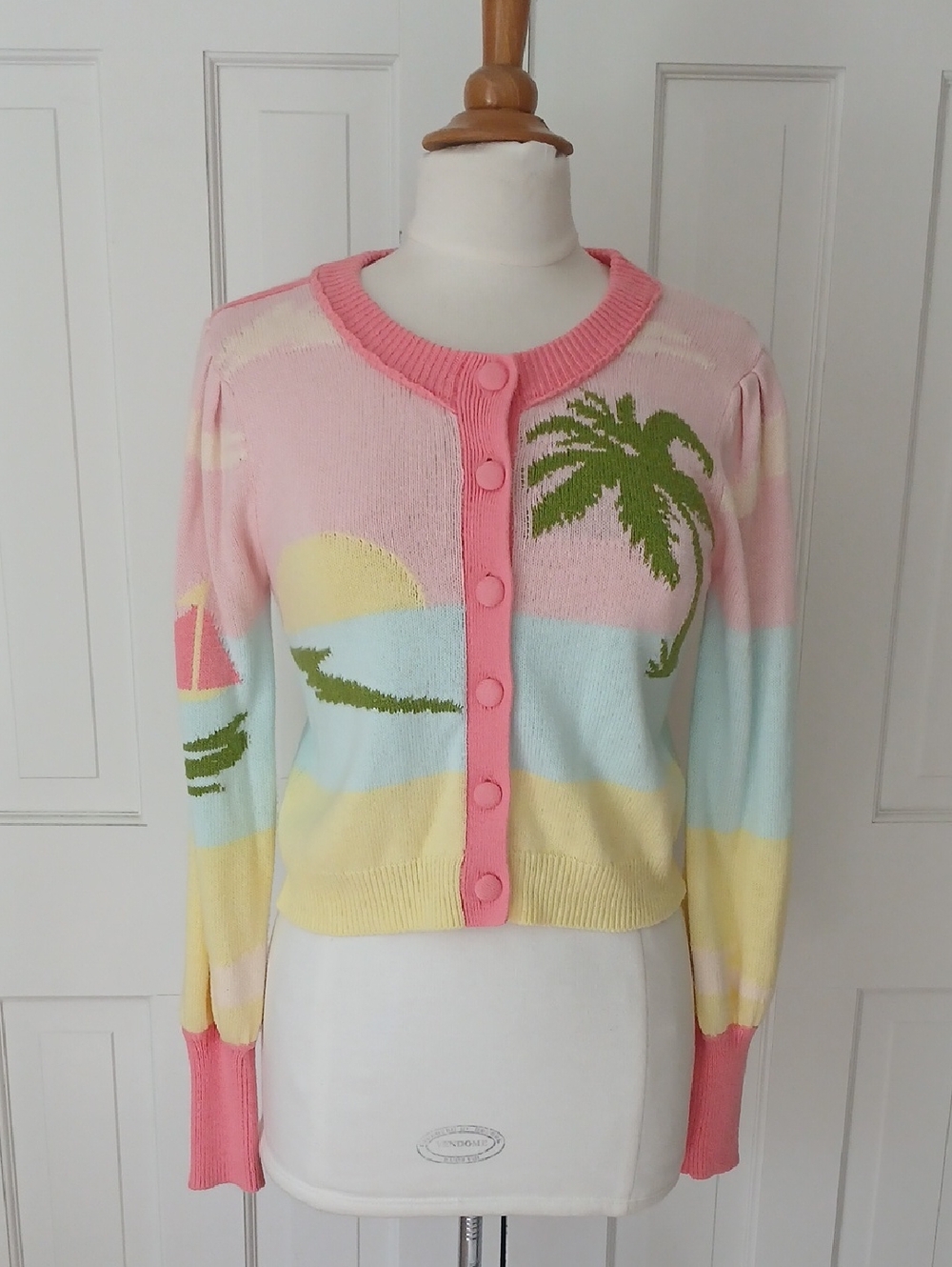 LoveShackFancy Dabney Cardigan Montauk Sand - Picture 2 of 6